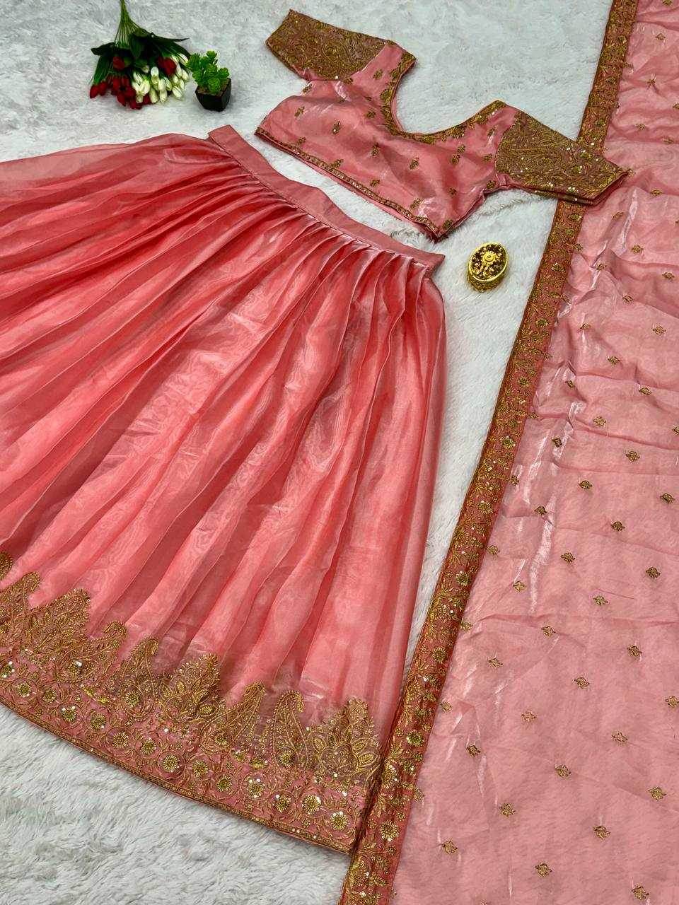 Tissue Silk Designer Traditional Lehenga - MYLUXURY LANE ENTERPRISE